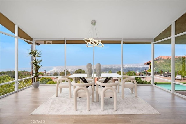 952 Via Del Monte, Palos Verdes Estates, CA 90274 - sunroom with a chandelier