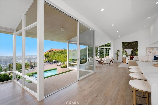 952 Via Del Monte, Palos Verdes Estates, CA 90274 - sunroom / solarium featuring plenty of natural light and lofted ceiling