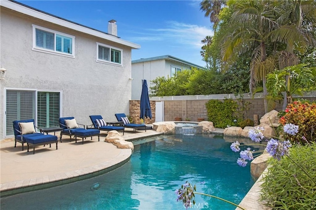9552 Castine Dr, Huntington Beach, CA 92646 - view of pool with a patio area and a pool with connected hot tub