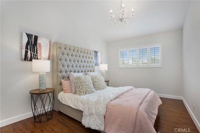 9552 Castine Dr, Huntington Beach, CA 92646 - bedroom with a chandelier and wood finished floors