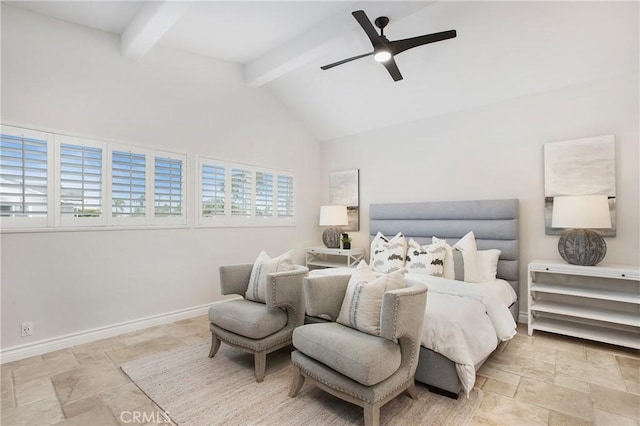 9552 Castine Dr, Huntington Beach, CA 92646 - bedroom with stone tile flooring and ceiling fan
