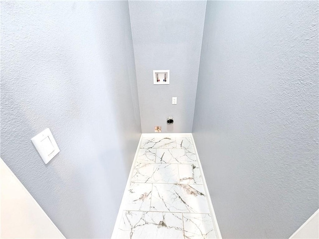 15951 M St, Mojave, CA 93501 - laundry room featuring marble look tiles, washer hookup, and electric dryer hookup