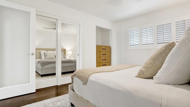 1202 N Pacific St Unit 203A, Oceanside, CA 92054 - bedroom featuring wood finished floors and a closet