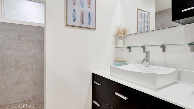 1202 N Pacific St Unit 203A, Oceanside, CA 92054 - full bathroom featuring vanity and tiled shower
