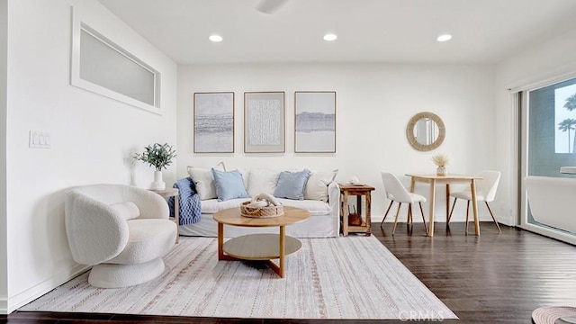 1202 N Pacific St Unit 203A, Oceanside, CA 92054 - living room with wood finished floors and recessed lighting
