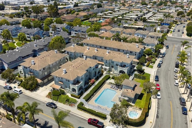 18051 Joyful Ln Unit 201, Huntington Beach, CA 92648 - aerial overview of property's location featuring a pool area