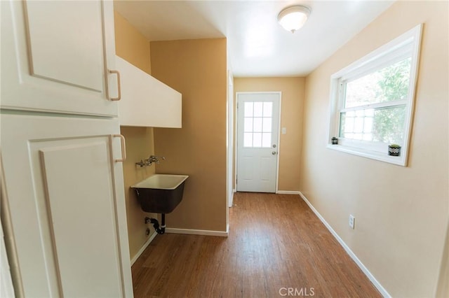 902 E Francis Ave, La Habra, CA 90631 - doorway featuring wood finished floors and a sink