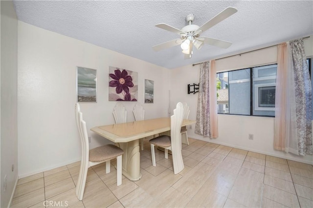 18100 Burbank Blvd Unit 11, Tarzana, CA 91356 - dining area with a textured ceiling and a ceiling fan