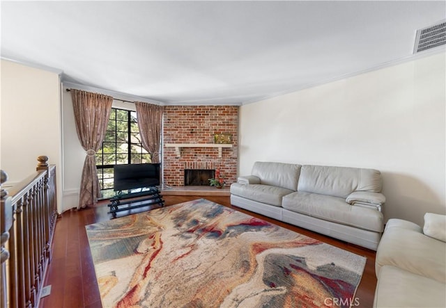18100 Burbank Blvd Unit 11, Tarzana, CA 91356 - living area with wood finished floors and a fireplace