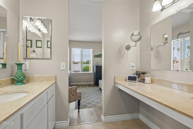 3051 Ketch Pl, Oxnard, CA 93035 - full bathroom with vanity and tile patterned flooring