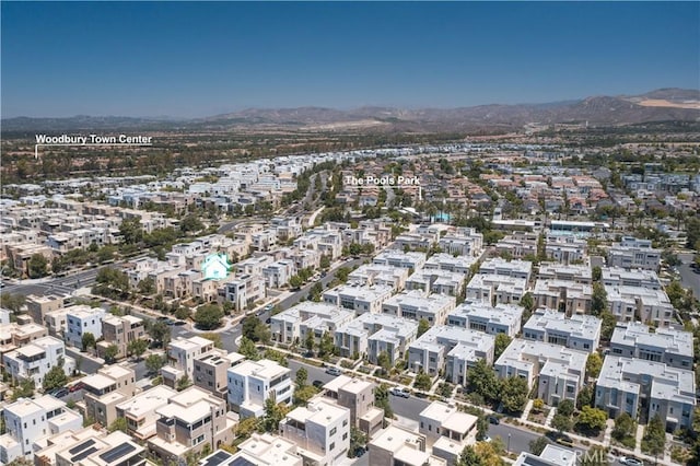 143 Interval, Irvine, CA 92618 - aerial overview of property's location featuring a mountainous background