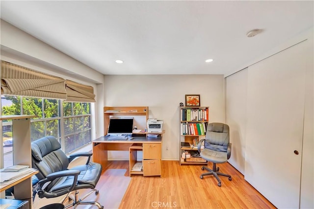 11830 Killimore Ave, Porter Ranch, CA 91326 - office area with light wood finished floors and recessed lighting