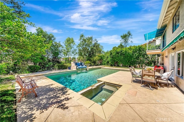 11830 Killimore Ave, Porter Ranch, CA 91326 - view of swimming pool with a patio and a pool with connected hot tub