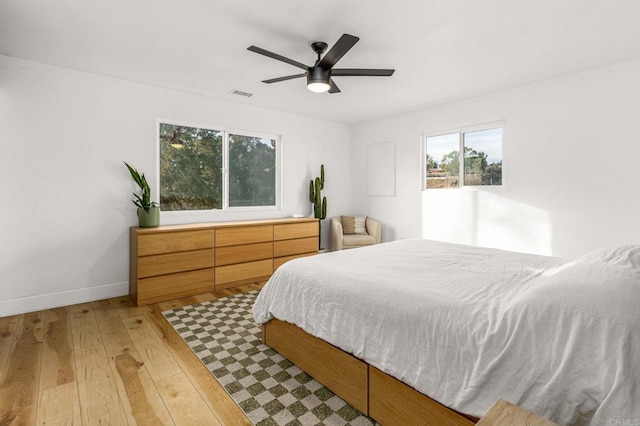 3167 Camarillo Ave, Oceanside, CA 92056 - bedroom featuring light wood finished floors and a ceiling fan