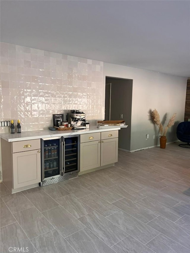 35658 Denali Way, Winchester, CA 92596 - indoor bar with wine cooler and backsplash