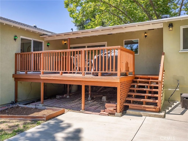 3828 2nd Ave, La Crescenta, CA 91214 - wooden terrace featuring stairway and a patio