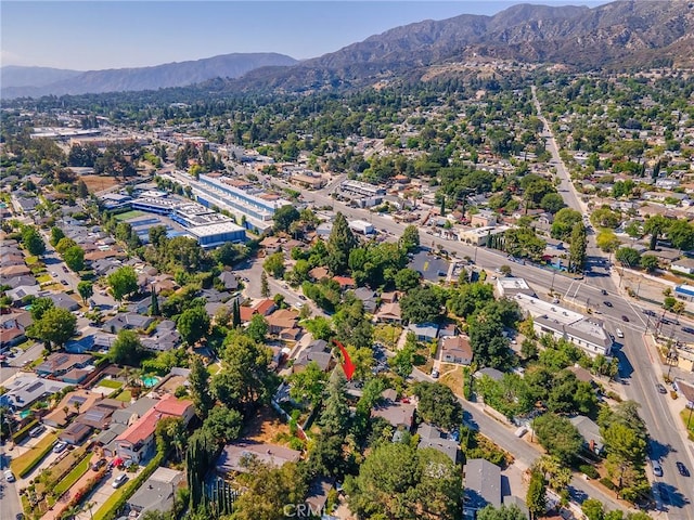 3828 2nd Ave, La Crescenta, CA 91214 - aerial view of property's location featuring a mountainous background