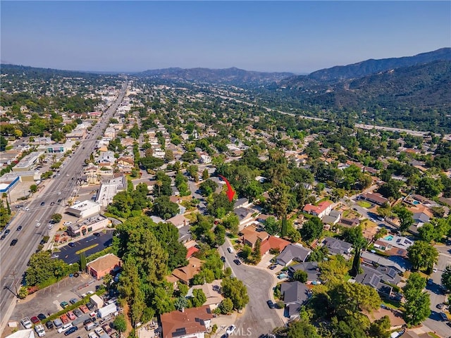 3828 2nd Ave, La Crescenta, CA 91214 - aerial view of property's location with a mountain backdrop