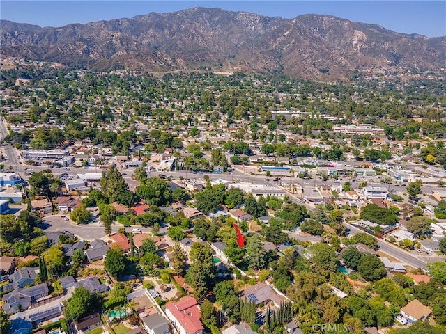 3828 2nd Ave, La Crescenta, CA 91214 - aerial view of property's location with mountains