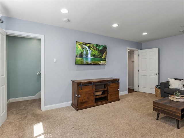 3828 2nd Ave, La Crescenta, CA 91214 - living room with carpet floors and recessed lighting