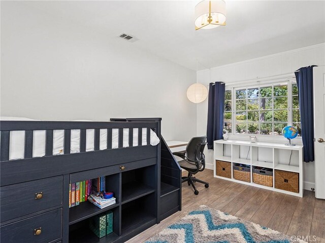 3828 2nd Ave, La Crescenta, CA 91214 - bedroom with wood finished floors and a desk