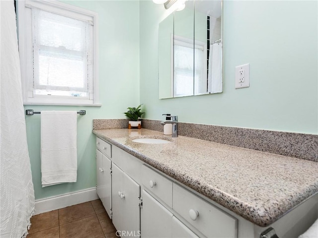 3828 2nd Ave, La Crescenta, CA 91214 - full bath with vanity and tile patterned flooring