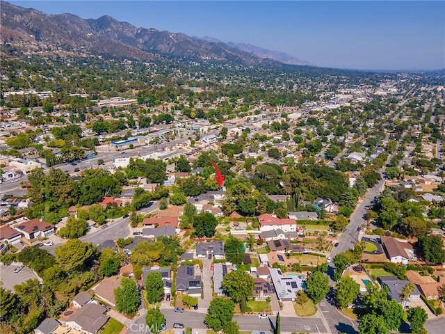 3828 2nd Ave, La Crescenta, CA 91214 - aerial view of property's location featuring a mountain backdrop