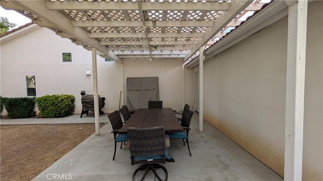 3242 Ashbury Ave, Madera, CA 93637 - view of patio / terrace featuring outdoor dining space and a pergola