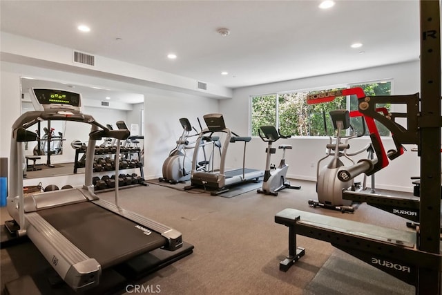 4240 Laurel Canyon Blvd Unit 307, Studio City, CA 91604 - workout area with recessed lighting and carpet floors