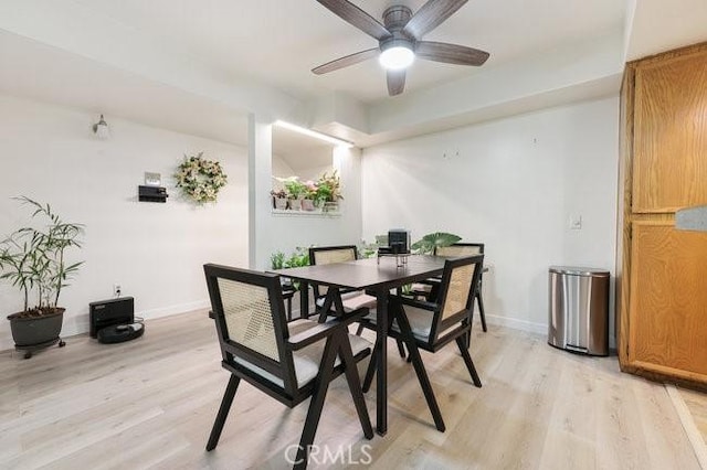 5885 El Cajon Blvd Unit 105, San Diego, CA 92115 - dining room with light wood-style floors and a ceiling fan