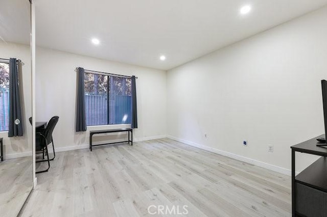 5885 El Cajon Blvd Unit 105, San Diego, CA 92115 - unfurnished living room with wood finished floors and recessed lighting