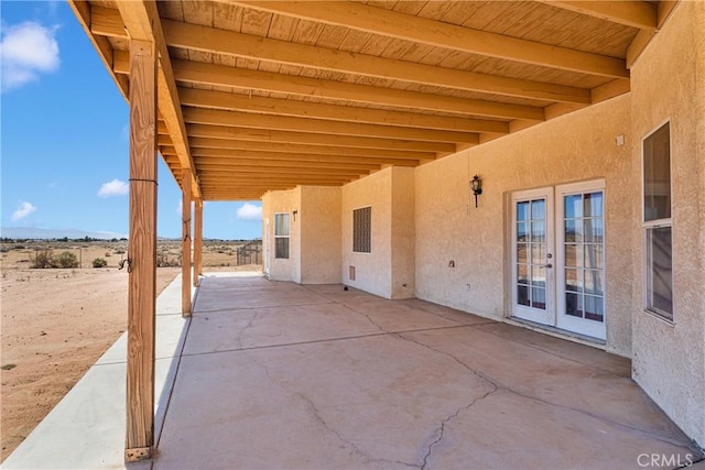 15090 Olema Rd, Apple Valley, CA 92307 - view of patio / terrace featuring french doors