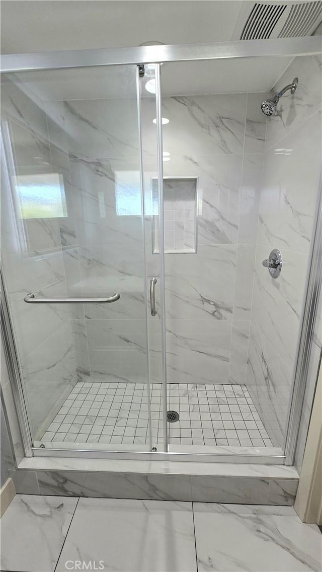 2108 Raleigh Ave, Costa Mesa, CA 92627 - full bath featuring marble look tile flooring and a marble finish shower
