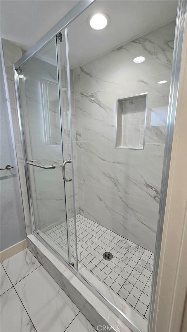 2108 Raleigh Ave, Costa Mesa, CA 92627 - full bath featuring a marble finish shower and marble finish flooring
