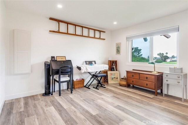 2501 S El Camino Real Unit 310, San Clemente, CA 92672 - home office featuring light wood-style flooring and recessed lighting
