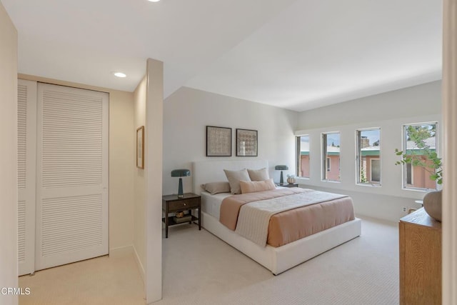 960 San Pasqual St Unit 208, Pasadena, CA 91106 - bedroom featuring carpet flooring, a closet, and recessed lighting