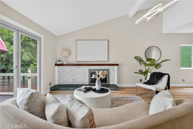 913 Lindencliff St, Torrance, CA 90502 - living area featuring plenty of natural light, wood finished floors, and a premium fireplace