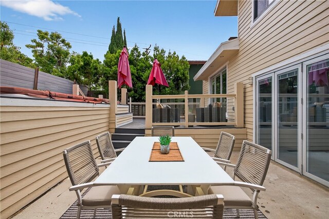 913 Lindencliff St, Torrance, CA 90502 - view of patio with outdoor dining space and a deck