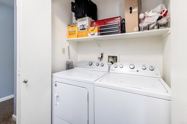 214 Woodland Pkwy Unit 206, San Marcos, CA 92069 - laundry area featuring washer and clothes dryer and carpet flooring