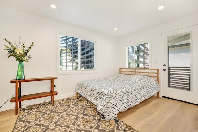 376378 Acacia Dr, Carlsbad, CA 92008 - bedroom with multiple windows, light wood-type flooring, and recessed lighting