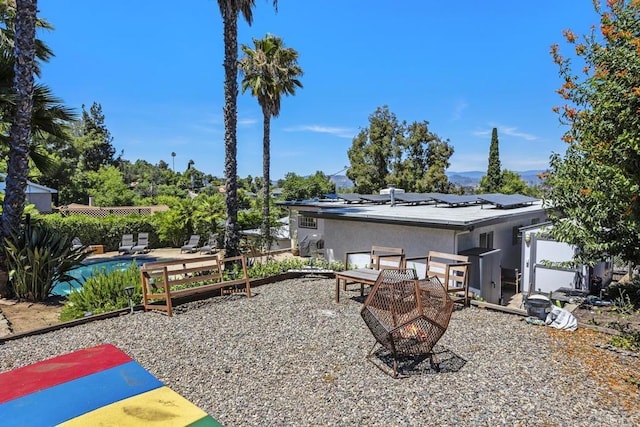 1001 Ontario St, Escondido, CA 92025 - view of yard with a swimming pool, a patio, and a mountain view