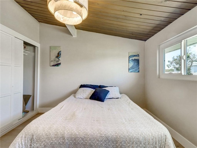 2310 W 169th Pl, Torrance, CA 90504 - bedroom with wooden ceiling, vaulted ceiling, and a closet