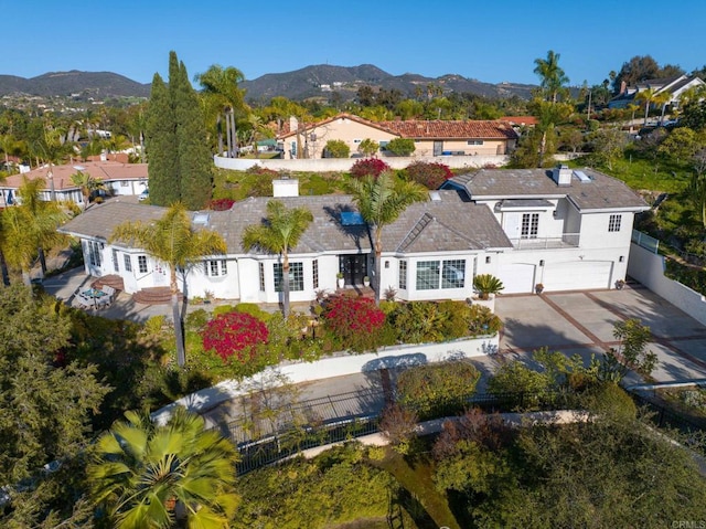 1248 Via Christina, Vista, CA 92084 - aerial view of residential area featuring mountains