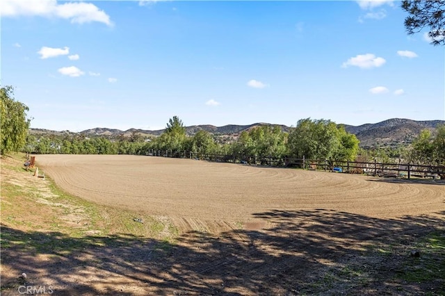 35728 Beauty Vista Ln, Agua Dulce, CA 91390 - view of yard featuring a mountain view and an outdoor riding arena