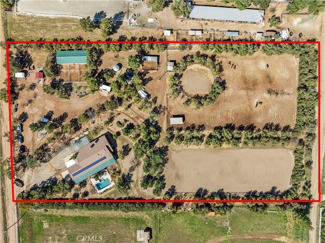 35728 Beauty Vista Ln, Agua Dulce, CA 91390 - aerial view of property's location with property parcel outlined