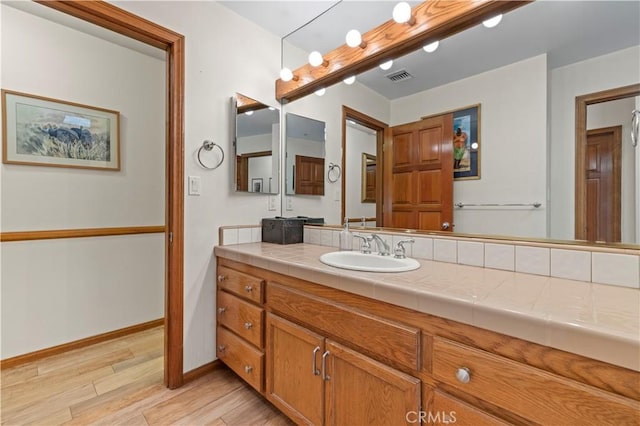 35728 Beauty Vista Ln, Agua Dulce, CA 91390 - bathroom featuring vanity and wood finished floors