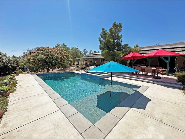 35728 Beauty Vista Ln, Agua Dulce, CA 91390 - view of swimming pool with a patio and a pool with connected hot tub