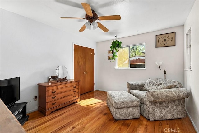 603 Reed Park Dr, Chico, CA 95926 - living area featuring ceiling fan and wood finished floors