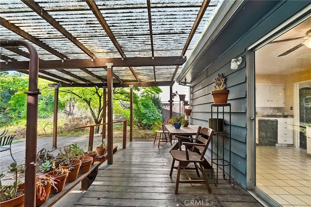 603 Reed Park Dr, Chico, CA 95926 - deck featuring a pergola and outdoor dining space