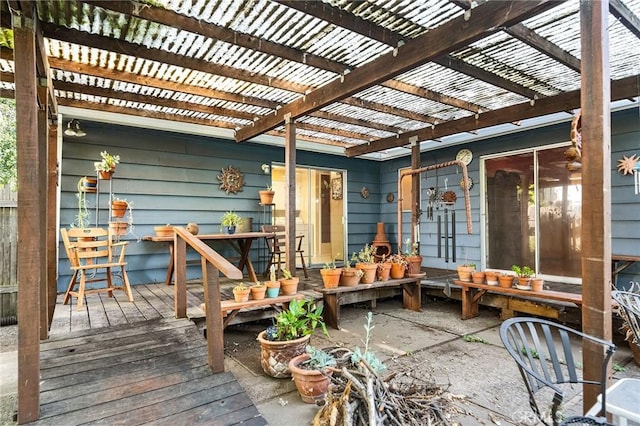 603 Reed Park Dr, Chico, CA 95926 - wooden terrace featuring a pergola